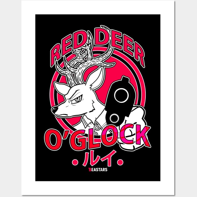 BEASTARS! RED DEER O GLOCK LOUIS T-SHIRT Wall Art by Angsty-angst